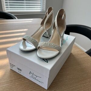 Betsy Johnson ivory pearl wedding heels